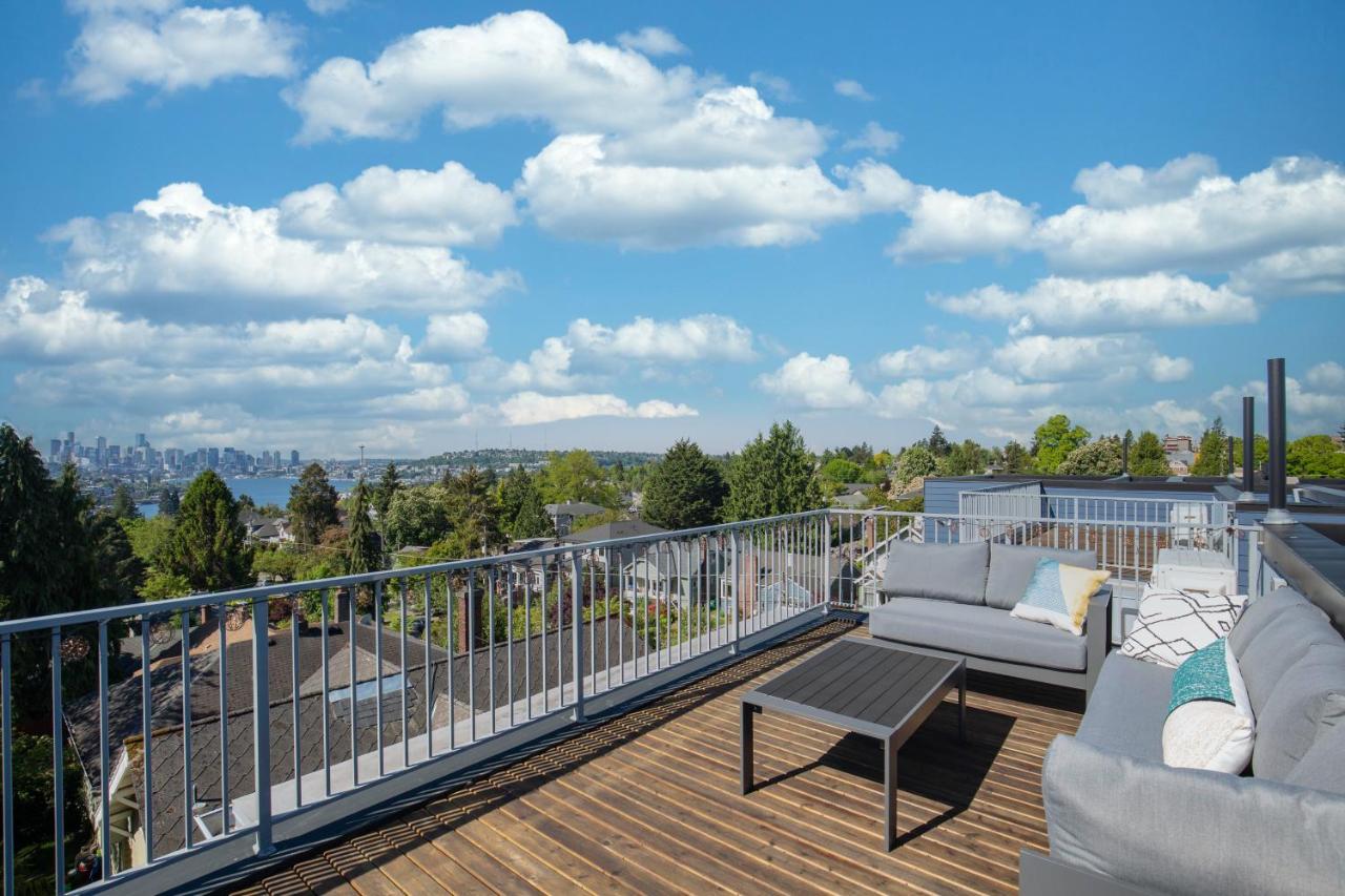 Rooftop Patio With Waterview, Private Garden & Grill 3Br 3Ba- Modern Cityscape Βίλα Σιάτλ Εξωτερικό φωτογραφία